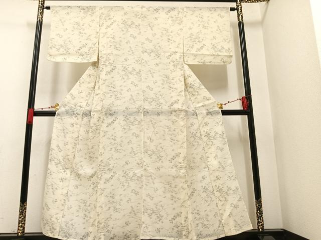 平和屋着物＊夏物　小紋　風景草花文　交織　逸品　AAAV2555ph