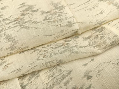 平和屋着物＊夏物　小紋　風景草花文　交織　逸品　AAAV2555ph