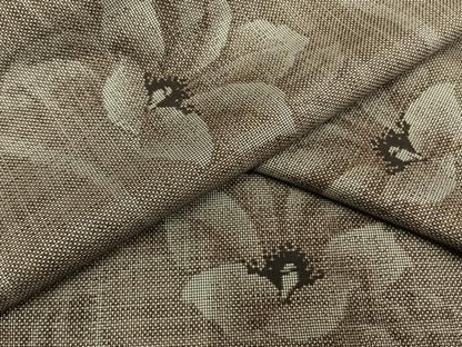 平和屋着物▽本場大島紬 単衣 9マルキ 草花文 正絹 逸品 AAAV2576fy