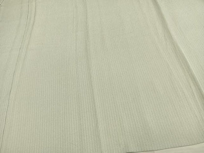 平和屋着物▽上質な色無地 単衣 縞地紋 白花色 正絹 逸品 未使用 AAAV2583fy