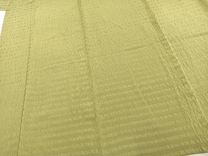 平和屋着物▽上質な色無地 単衣 苗色 正絹 逸品 AAAV2594fy