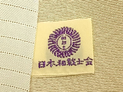 平和屋着物▽訪問着 単衣 友禅 雪輪草花文 正絹 逸品 AAAV2595fy