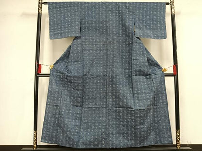 平和屋着物▽上質な紬 単衣 琉球絣 正絹 逸品 AAAV2599fy