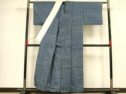 平和屋着物▽上質な紬 単衣 琉球絣 正絹 逸品 AAAV2599fy
