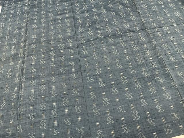 平和屋着物▽上質な紬 単衣 琉球絣 正絹 逸品 AAAV2599fy