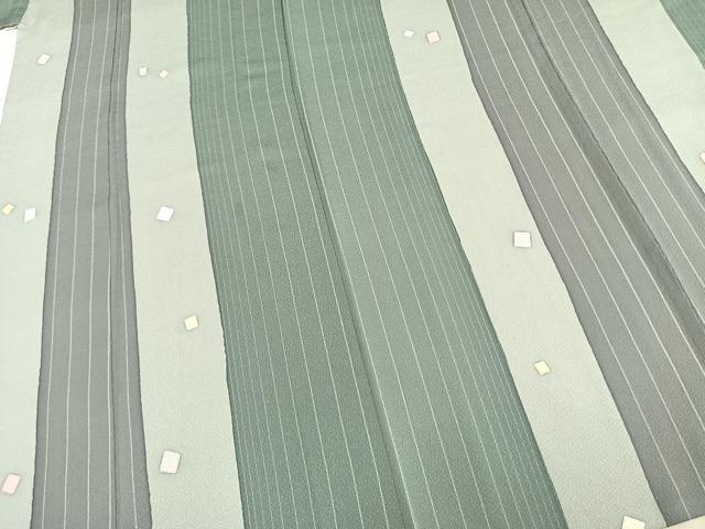 平和屋着物▽上質な小紋 単衣 色紙散らし文 正絹 逸品 AAAV2601fy