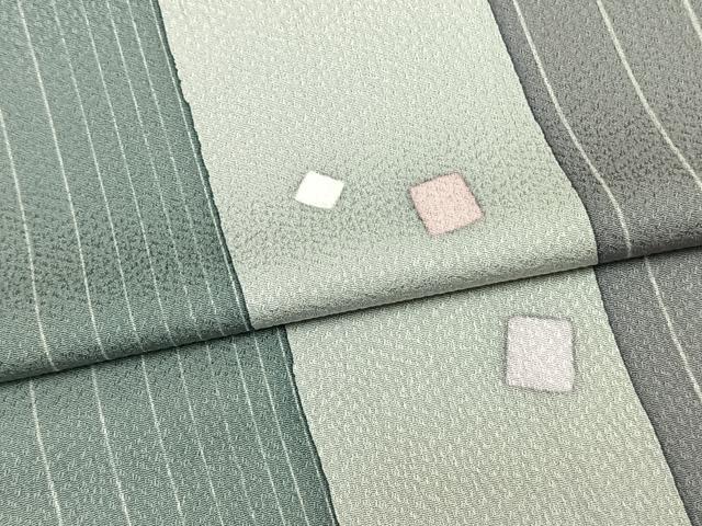 平和屋着物▽上質な小紋 単衣 色紙散らし文 正絹 逸品 AAAV2601fy