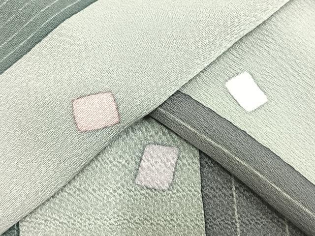 平和屋着物▽上質な小紋 単衣 色紙散らし文 正絹 逸品 AAAV2601fy