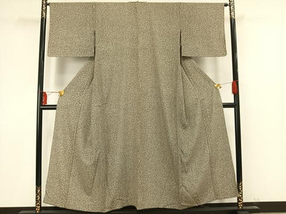 平和屋着物▽上質な小紋 単衣 霞文 正絹 逸品 未使用 AAAV2603fy