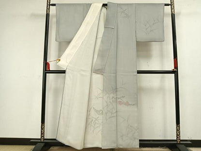 平和屋着物▽訪問着 無双 紗袷 紗×紗 鴛鴦文 正絹 逸品 AAAV2604fy