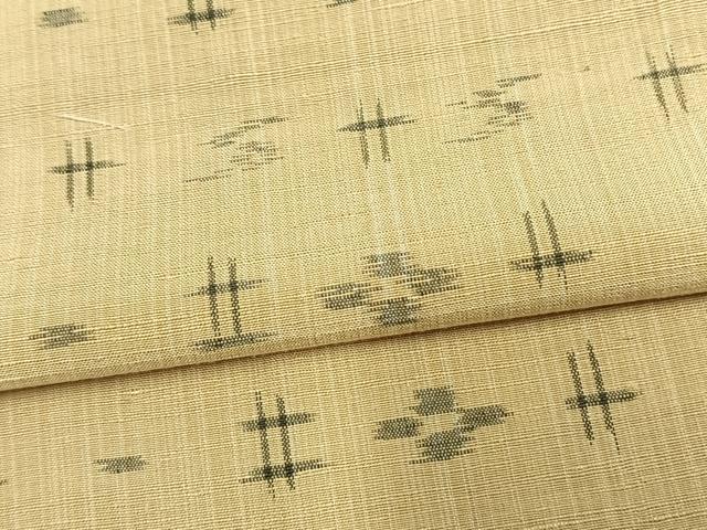 平和屋着物▽上質な紬 単衣 琉球絣 正絹 逸品 AAAV2608fy