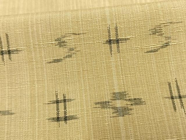 平和屋着物▽上質な紬 単衣 琉球絣 正絹 逸品 AAAV2608fy
