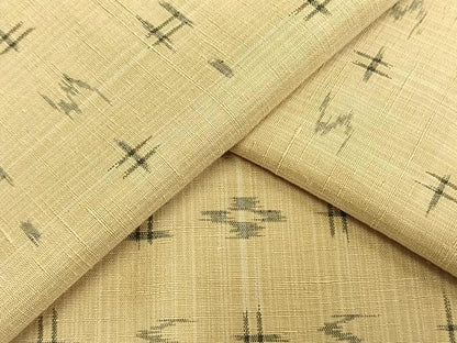 平和屋着物▽上質な紬 単衣 琉球絣 正絹 逸品 AAAV2608fy