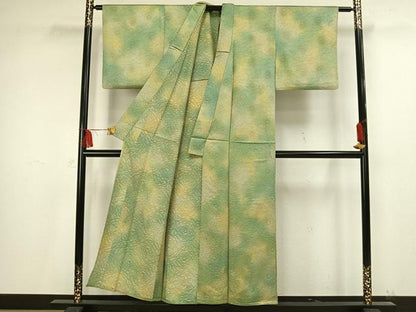 平和屋着物▽上質な小紋 単衣 花尽くし 正絹 逸品 AAAV2609fy