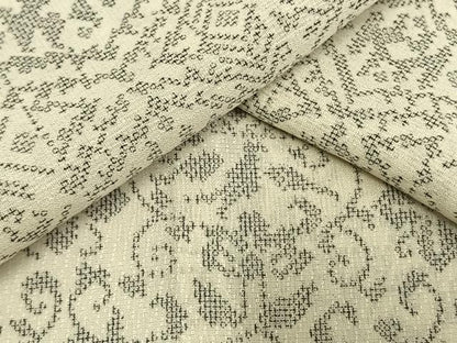 平和屋着物▽小紋 単衣 横段花文 洗える着物 AAAV2613fy