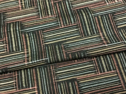 平和屋着物▽上質な紬 単衣 網目文 ロング丈 正絹 逸品 AAAV2614fy
