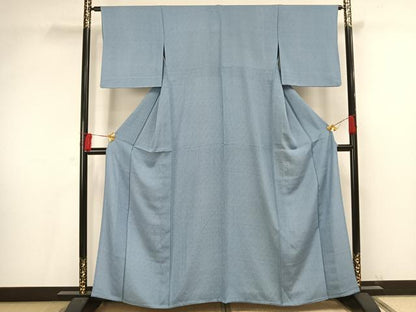 平和屋着物▽服部染工 江戸小紋 単衣 立分銅 正絹 逸品 AAAV2615fy