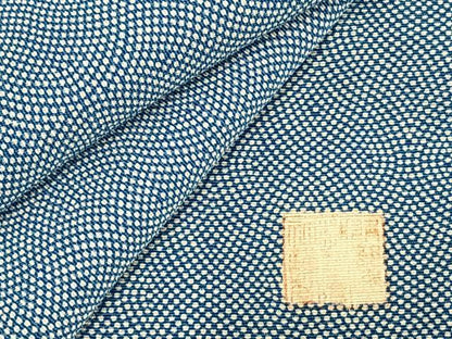 平和屋着物▽服部染工 江戸小紋 単衣 立分銅 正絹 逸品 AAAV2615fy