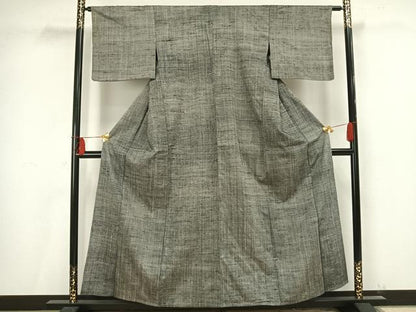 平和屋着物▽上質な紬 単衣 霞文 正絹 逸品 AAAV2619fy