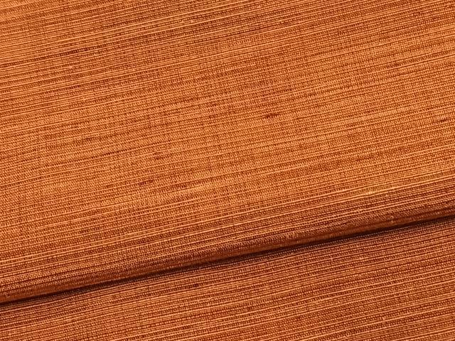 平和屋着物▽上質な紬 単衣 色無地 代赭色 正絹 逸品 AAAV2621fy