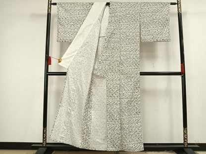 平和屋着物▽小紋 単衣 朝顔 洗える着物 AAAV2622fy