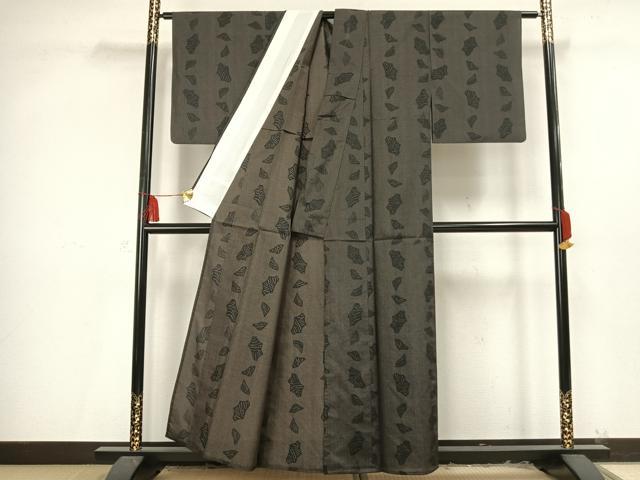 平和屋着物▽紬 単衣 散らし文様 洗える着物 AAAV2624fy