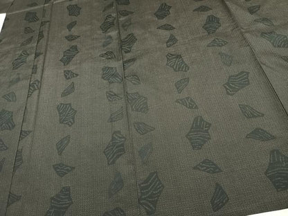 平和屋着物▽紬 単衣 散らし文様 洗える着物 AAAV2624fy