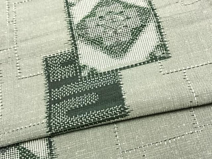 平和屋着物▽上質な紬 単衣 色紙重ね文 正絹 逸品 AAAV2625fy