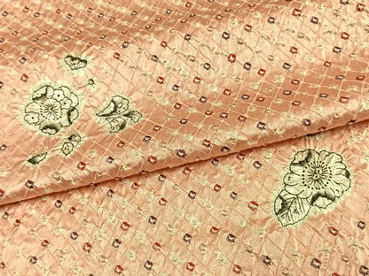 平和屋着物▽上質な紬 単衣 絞り 辻が花 正絹 逸品 AAAV2627fy
