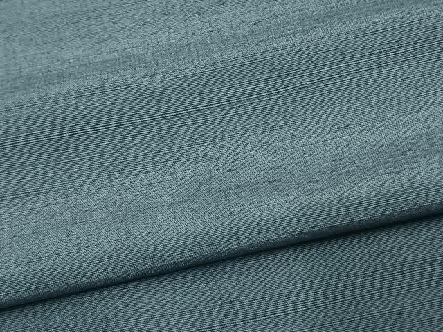 平和屋着物▽上質な紬 単衣 色無地 鉄御納戸色 正絹 逸品 AAAV2629fy