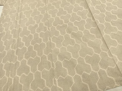 平和屋着物▽上質な紬 単衣 毘沙門亀甲 正絹 逸品 未使用 AAAV2631fy