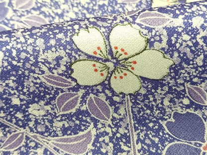 平和屋着物▽上質な小紋 単衣 枝花文 正絹 逸品 AAAV2635fy