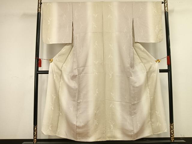 平和屋着物▽上質な小紋 単衣 南天文 暈し染め 正絹 逸品 AAAV2636fy