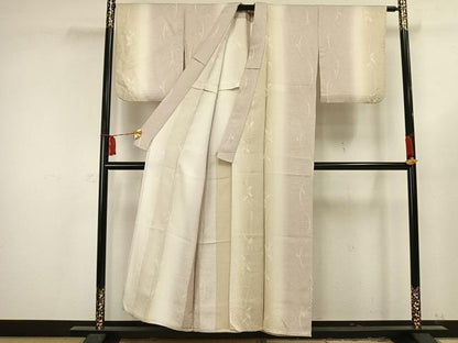 平和屋着物▽上質な小紋 単衣 南天文 暈し染め 正絹 逸品 AAAV2636fy