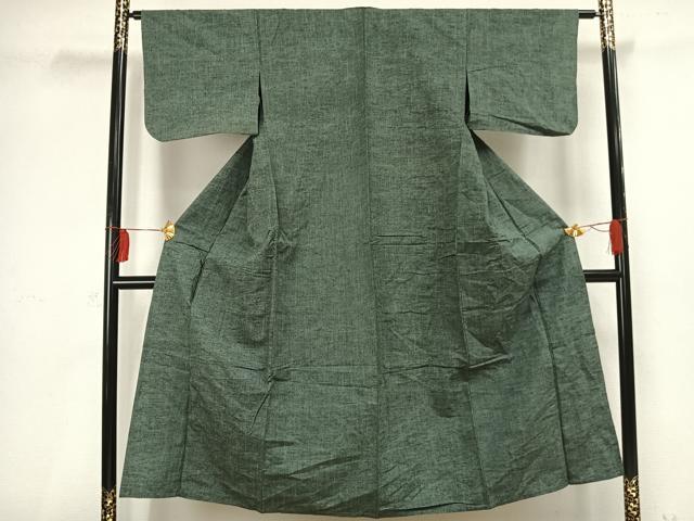 平和屋着物▽上質な紬 単衣 霞文 正絹 逸品 AAAV2641fy