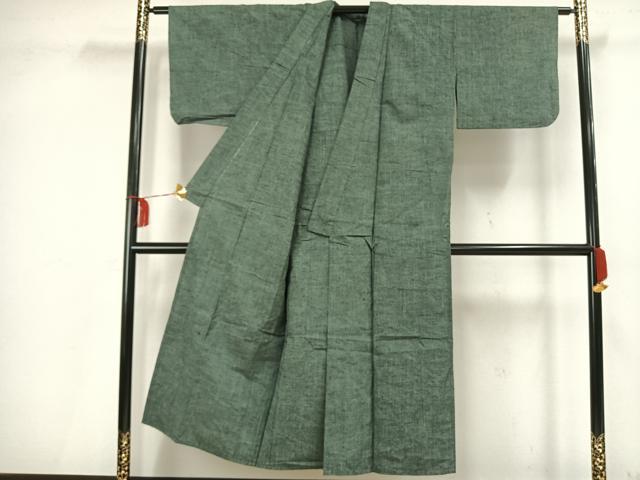 平和屋着物▽上質な紬 単衣 霞文 正絹 逸品 AAAV2641fy