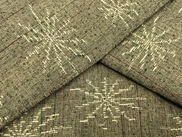 平和屋着物▽上質な紬 単衣 舞花文 正絹 逸品 AAAV2644fy