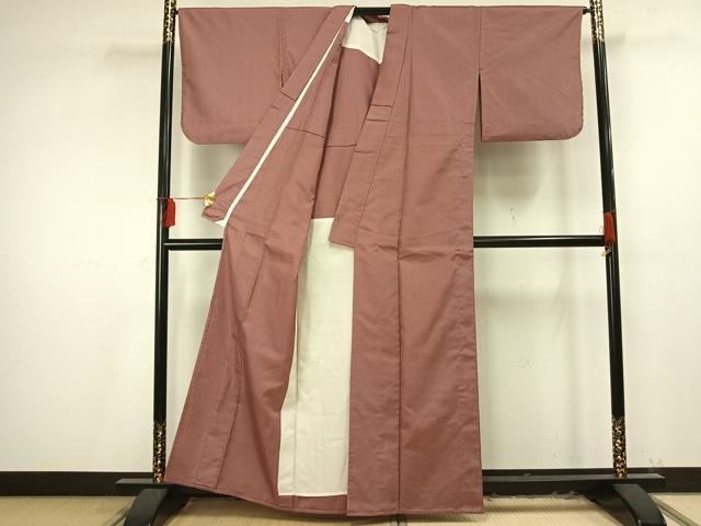 平和屋着物▽お召 単衣 蚊絣 正絹 逸品 AAAV2646fy