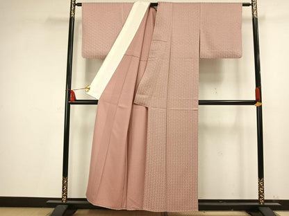 平和屋着物▽お召 単衣 蜀江花文 正絹 逸品 AAAV2658fy