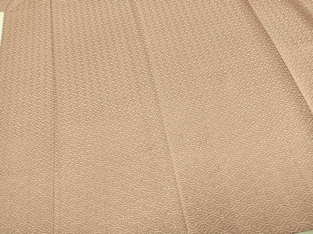平和屋着物▽お召 単衣 蜀江花文 正絹 逸品 AAAV2658fy
