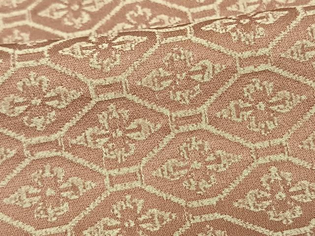平和屋着物▽お召 単衣 蜀江花文 正絹 逸品 AAAV2658fy