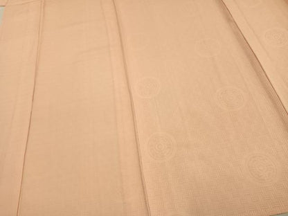 平和屋着物▽上質な色無地　単衣　糸屋輪宝地紋　雄黄色　正絹　逸品　AAAV2664fy
