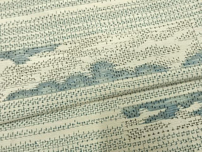 平和屋着物▽上質な紬 単衣 霞文 正絹 逸品 AAAV2666fy