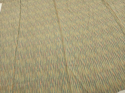 平和屋着物▽上質な小紋 単衣 変わり縞 正絹 逸品 AAAV2669fy