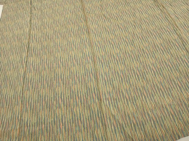 平和屋着物▽上質な小紋 単衣 変わり縞 正絹 逸品 AAAV2669fy