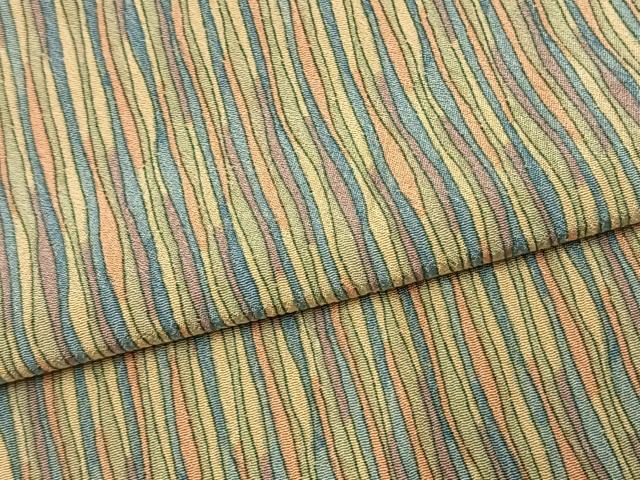 平和屋着物▽上質な小紋 単衣 変わり縞 正絹 逸品 AAAV2669fy