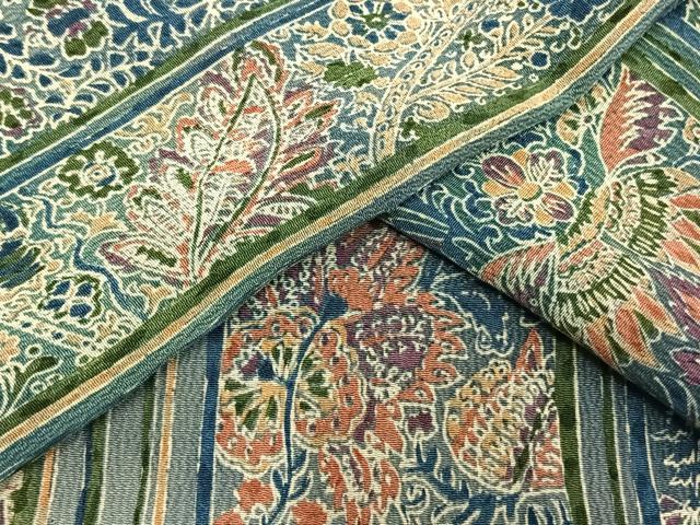 平和屋着物▽上質な小紋 単衣 草花間道 正絹 逸品 AAAV2670fy