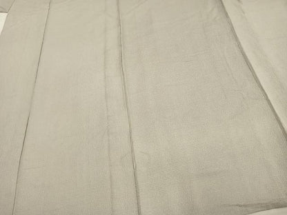 平和屋着物▽上質な色無地 単衣 灰黄緑色 正絹 逸品 AAAV2672fy