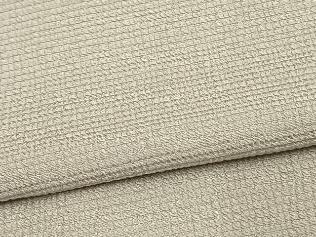 平和屋着物▽上質な色無地 単衣 灰黄緑色 正絹 逸品 AAAV2672fy