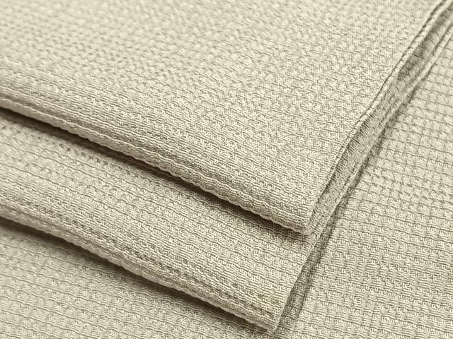 平和屋着物▽上質な色無地 単衣 灰黄緑色 正絹 逸品 AAAV2672fy